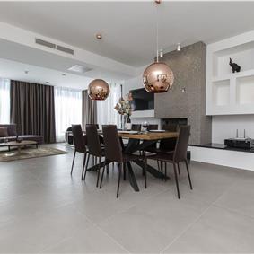 5 bedroom beachfront villa with heated pool near Omis, sleeps 9